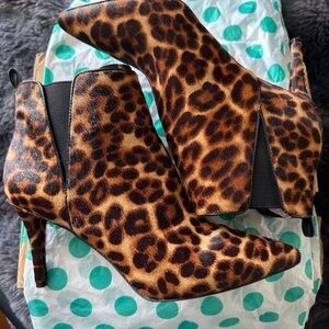 Nine West Animal Print Ankle Booties